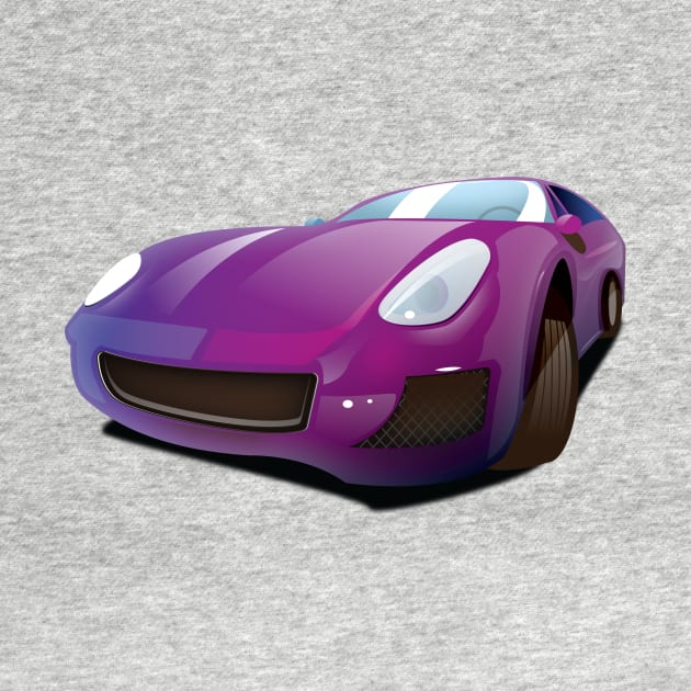 Fast Purple Sports car by nickemporium1